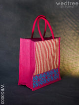 Jute Bag With Floral Patterns - Wbg0003 Bags