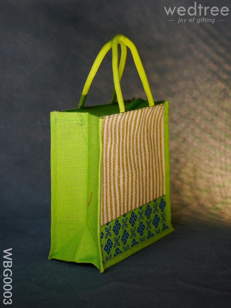 Jute Bag With Floral Patterns - Wbg0003 Bags