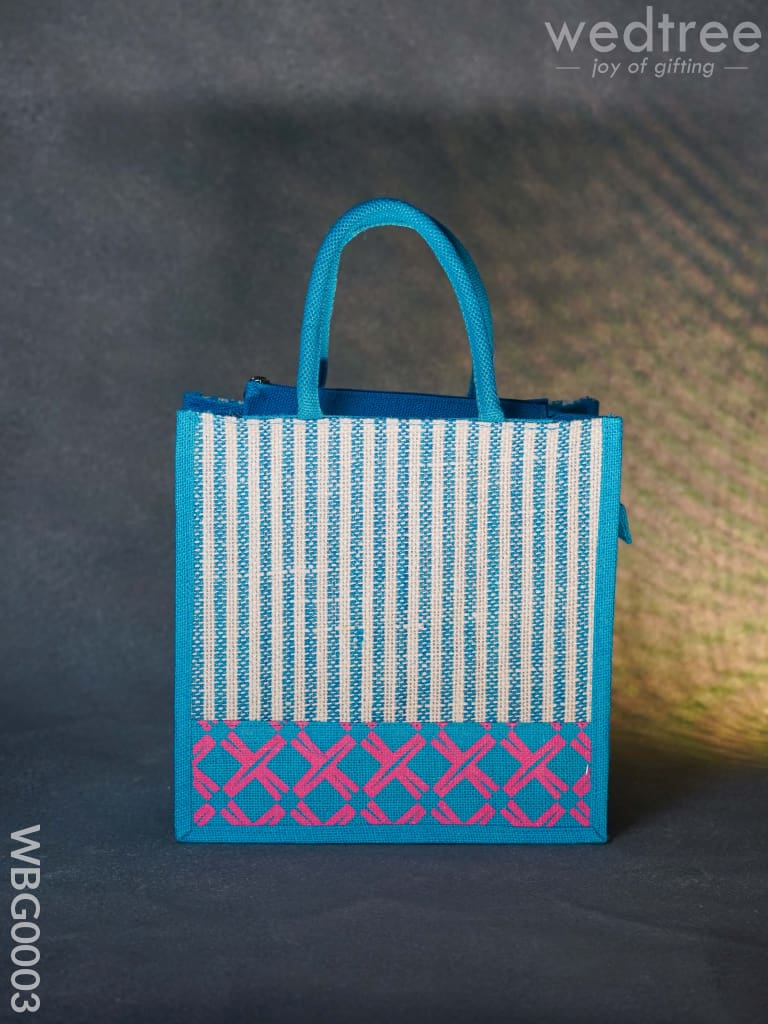 Jute Bag With Floral Patterns - Wbg0003 Bags