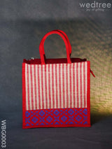 Jute Bag With Floral Patterns - Wbg0003 Bags