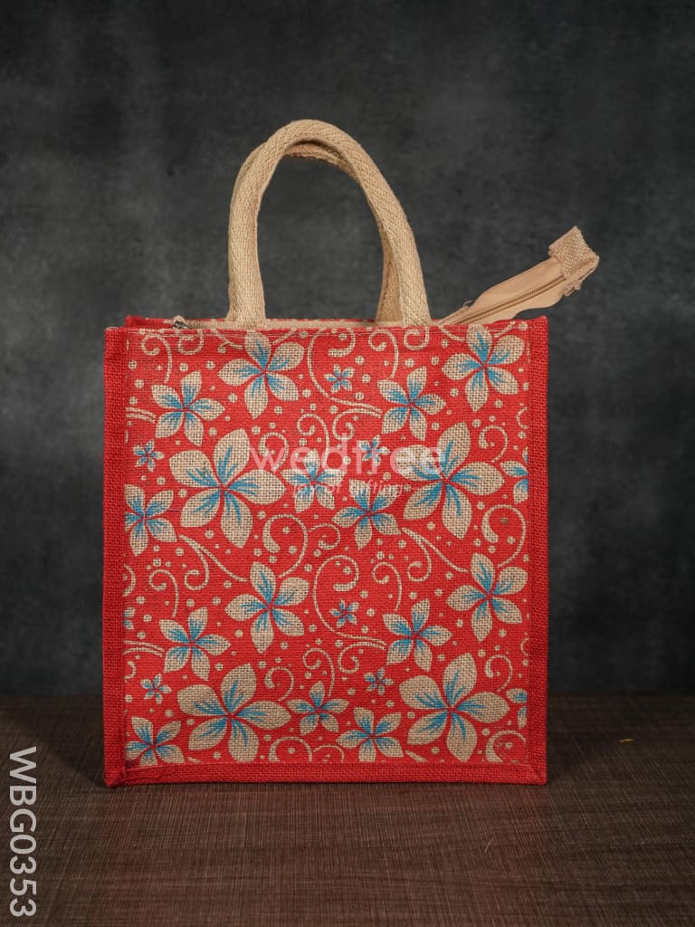 Jute Bag With Floral Prints - Wbg0353 Bags