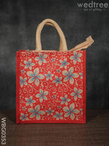 Jute Bag With Floral Prints - Wbg0353 Bags