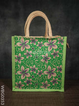 Jute Bag With Floral Prints - Wbg0353 Bags