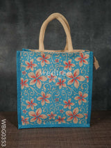 Jute Bag With Floral Prints - Wbg0353 Bags