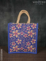 Jute Bag With Floral Prints - Wbg0353 Bags