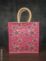 Jute Bag With Floral Prints - Wbg0353 Bags