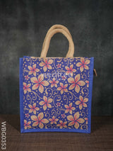 Jute Bag With Floral Prints - Wbg0353 Bags