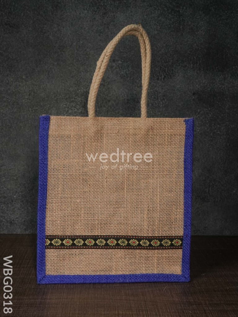 Jute Bag With Lace Work - Wbg0318 Bags