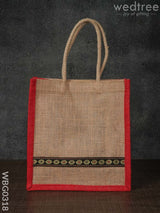 Jute Bag With Lace Work - Wbg0318 Bags