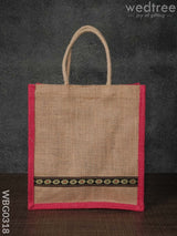 Jute Bag With Lace Work - Wbg0318 Bags