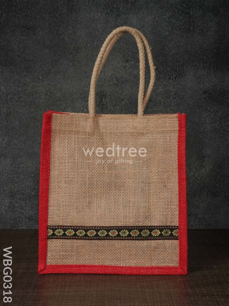 Jute Bag With Lace Work - Wbg0318 Bags