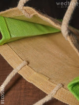 Jute Bag With Lace Work - Wbg0318 Bags