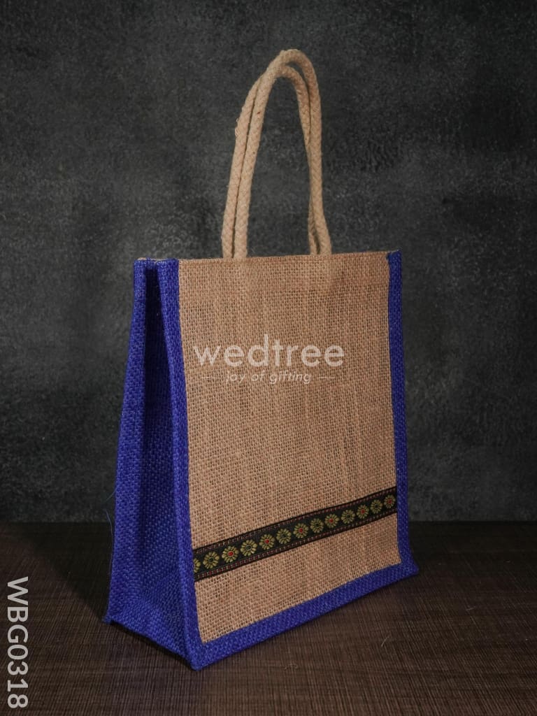 Jute Bag With Lace Work - Wbg0318 Bags