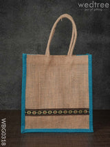 Jute Bag With Lace Work - Wbg0318 Bags