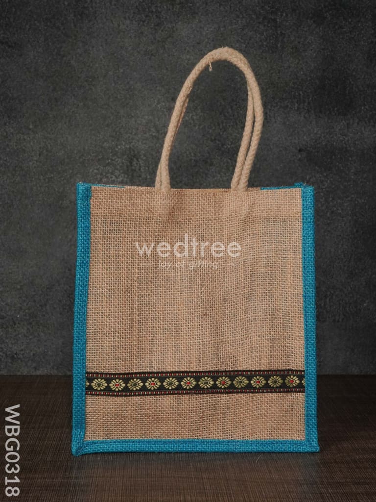 Jute Bag With Lace Work - Wbg0318 Bags