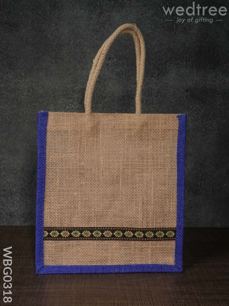 Jute Bag With Lace Work - Wbg0318 Bags