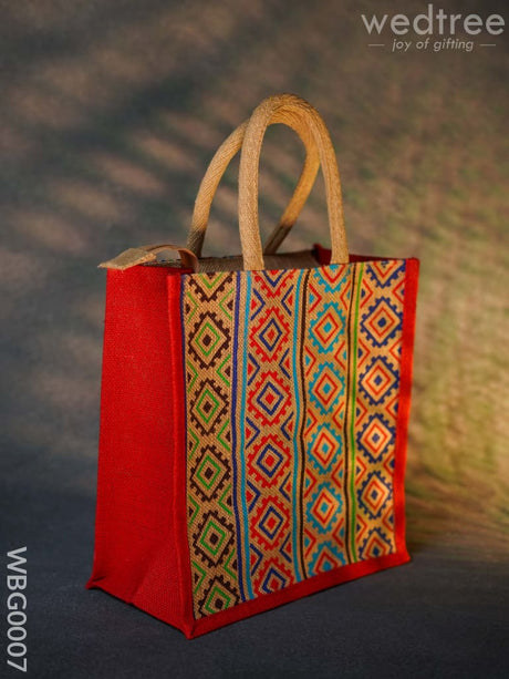 Jute Bag With Multi-Colour Stripes - Wbg0007 Bags