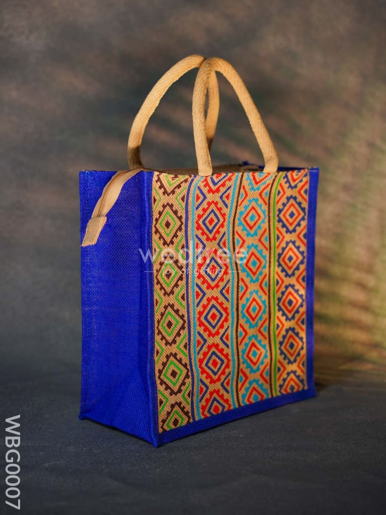 Jute Bag With Multi-Colour Stripes - Wbg0007 Bags