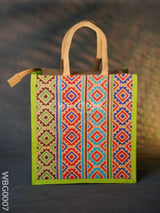 Jute Bag With Multi-Colour Stripes - Wbg0007 Bags