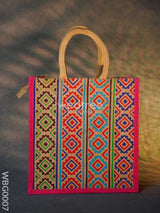 Jute Bag With Multi-Colour Stripes - Wbg0007 Bags