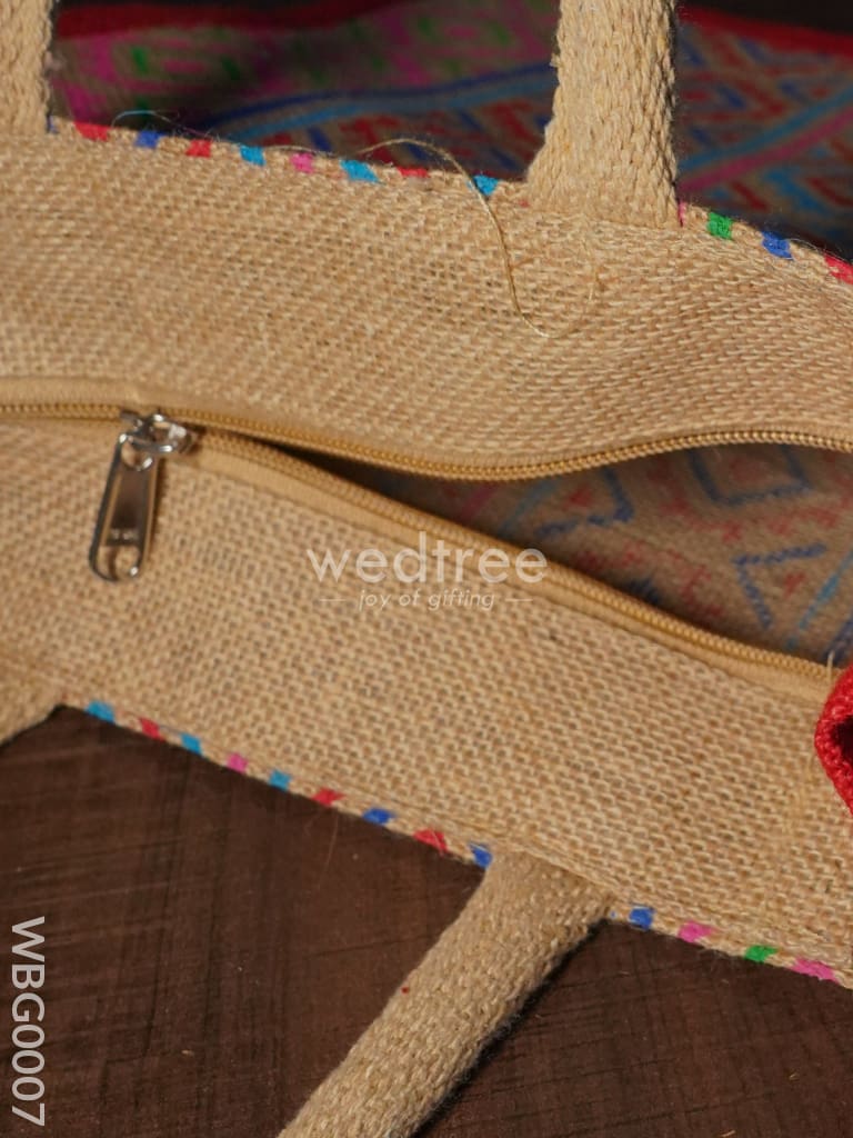 Jute Bag With Multi-Colour Stripes - Wbg0007 Bags