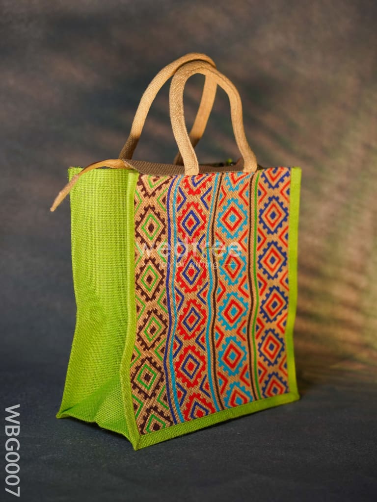 Jute Bag With Multi-Colour Stripes - Wbg0007 Bags