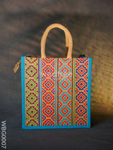 Jute Bag With Multi-Colour Stripes - Wbg0007 Bags