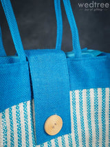 Jute Bag With Printed Stripes - Wbg1002 Bags