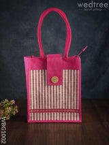 Jute Bag With Printed Stripes - Wbg1002 Bags