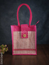 Jute Bag With Printed Stripes - Wbg1002 Bags