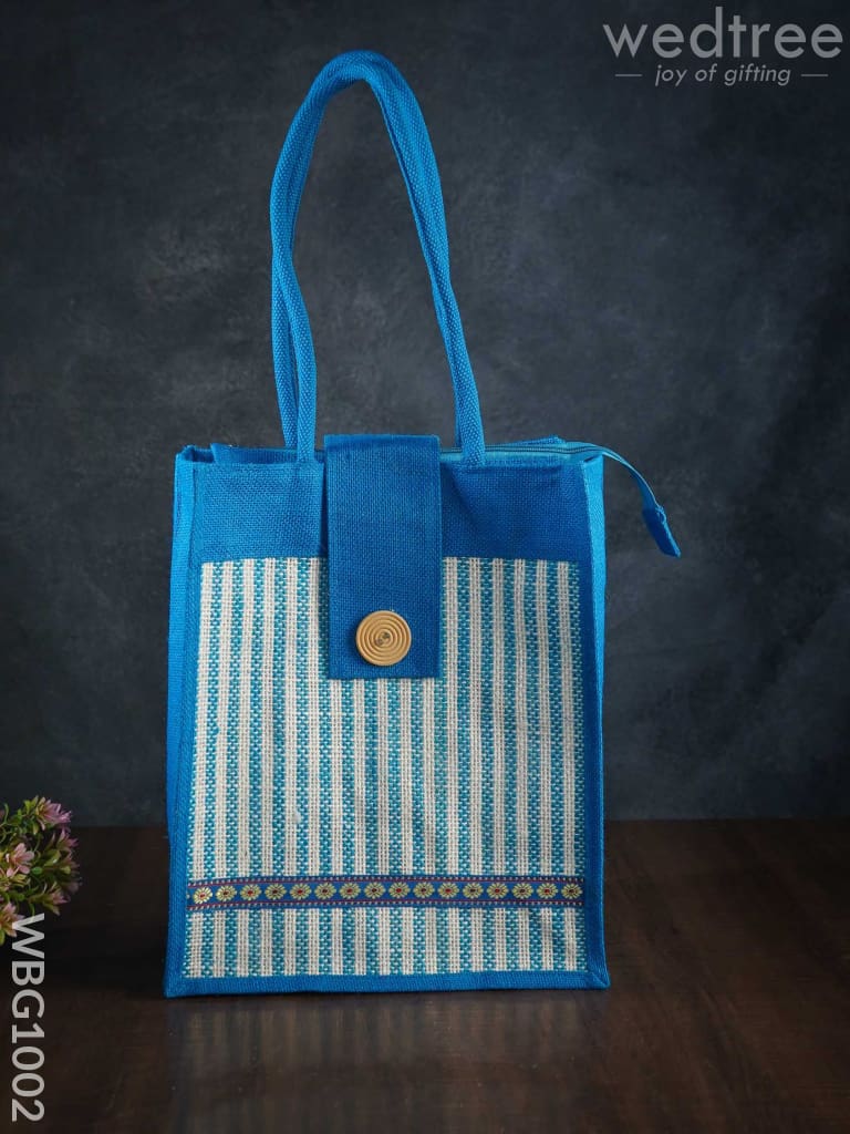 Jute Bag With Printed Stripes - Wbg1002 Bags