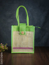 Jute Bag With Printed Stripes - Wbg1002 Bags