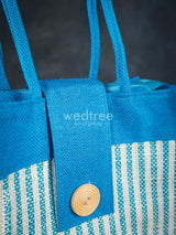 Jute Bag With Printed Stripes - Wbg1002 Bags