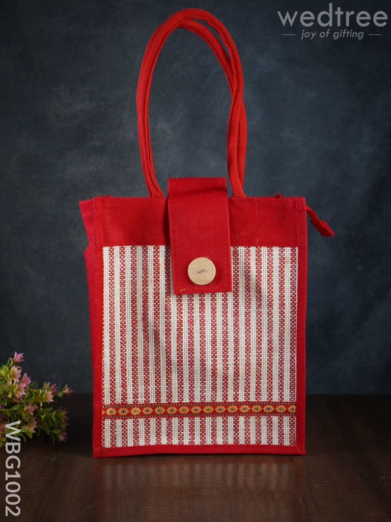 Jute Bag With Printed Stripes - Wbg1002 Bags