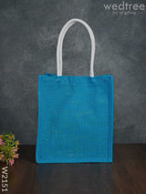 Jute Bag With Raw Silk Fabric & Velcro - W2151 Bags