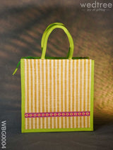 Jute Bag With Strip Prints - Wbg0004 Bags