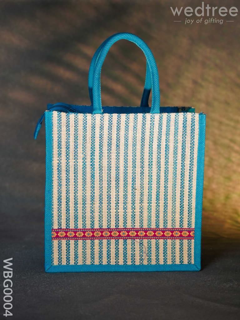 Jute Bag With Strip Prints - Wbg0004 Bags