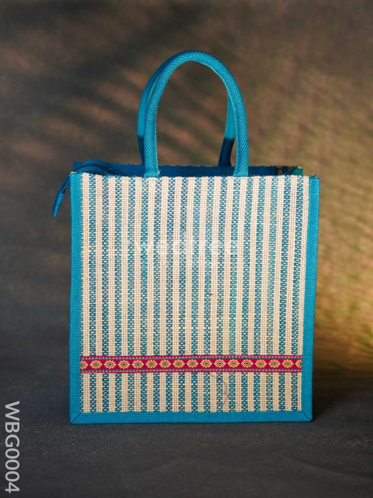 Jute Bag With Strip Prints - Wbg0004 Bags