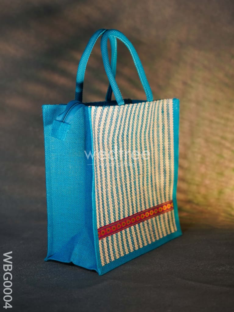 Jute Bag With Strip Prints - Wbg0004 Bags