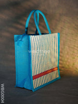 Jute Bag With Strip Prints - Wbg0004 Bags