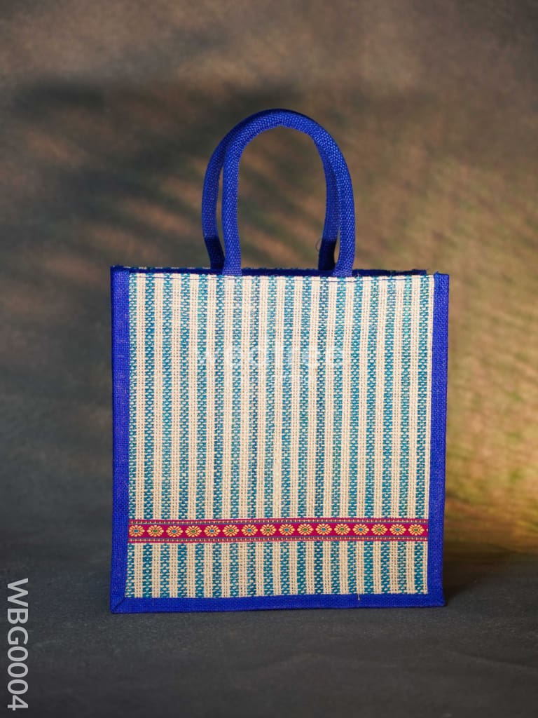 Jute Bag With Strip Prints - Wbg0004 Bags