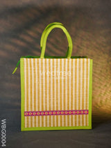 Jute Bag With Strip Prints - Wbg0004 Bags