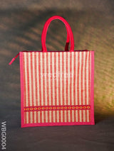 Jute Bag With Strip Prints - Wbg0004 Bags