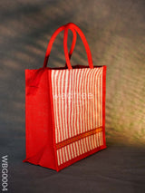 Jute Bag With Strip Prints - Wbg0004 Bags