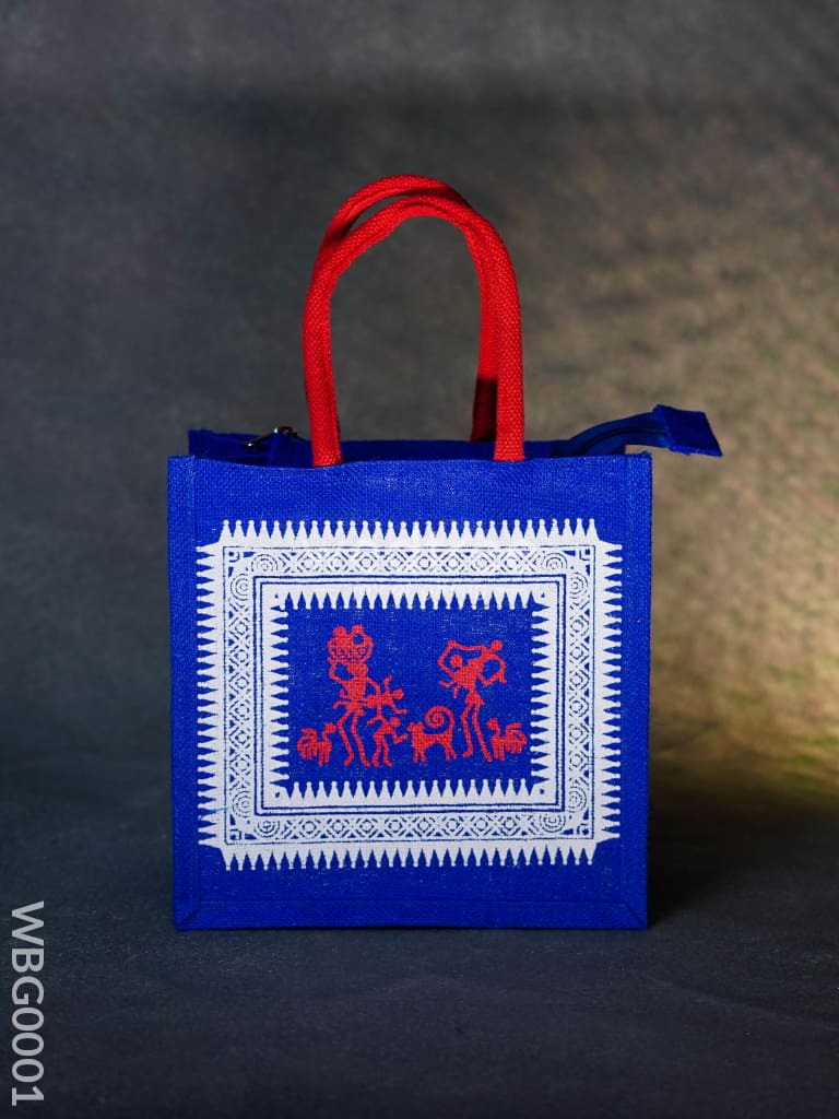 Jute Bag With Warli Print - Wbg0001 Bags