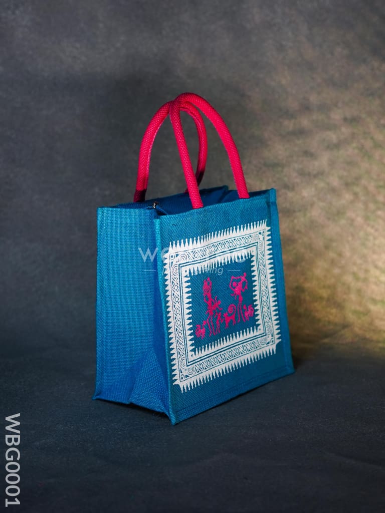 Jute Bag With Warli Print - Wbg0001 Bags