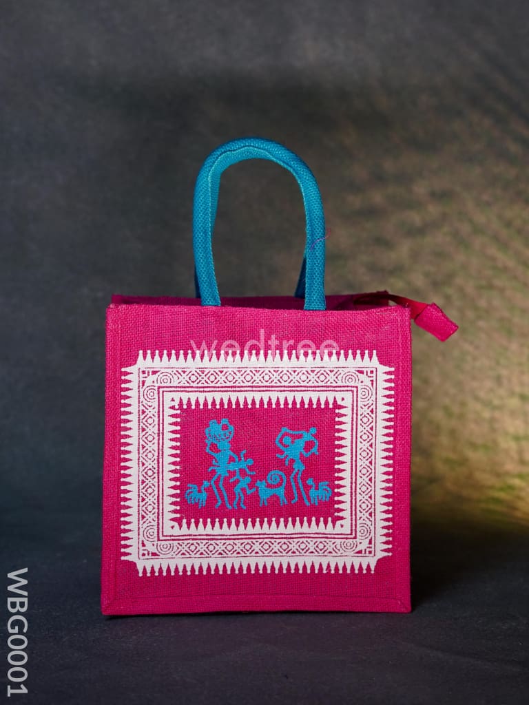 Jute Bag With Warli Print - Wbg0001 Bags