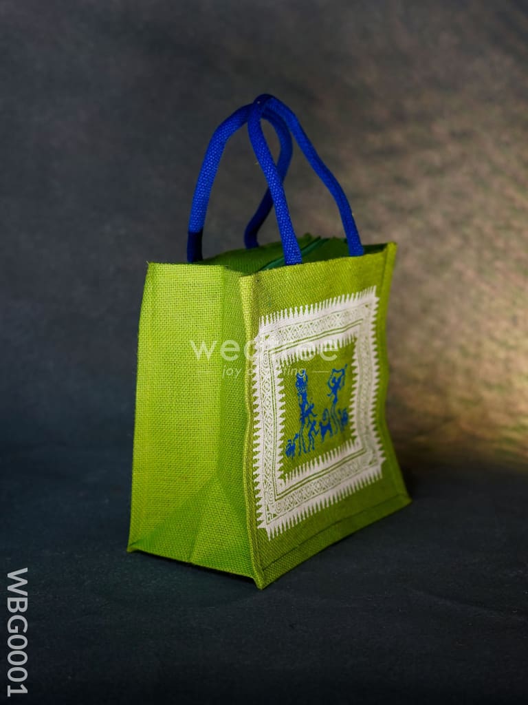 Jute Bag With Warli Print - Wbg0001 Bags