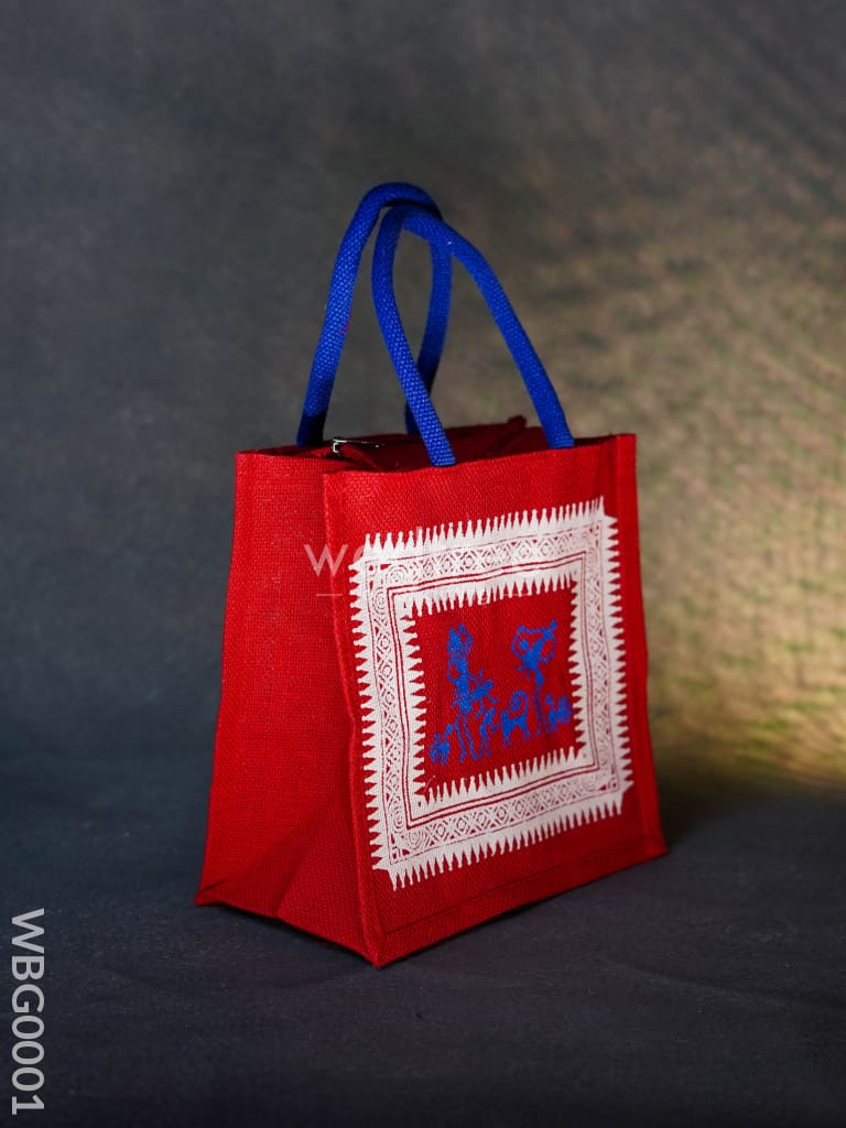 Jute Bag With Warli Print - Wbg0001 Bags