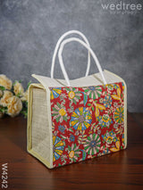 Jute Kalamkari Lunch Bag - W4242 Bags